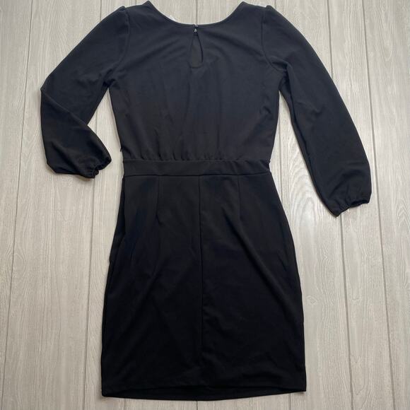 Nikki Lund Women's Black Kate Long Sleeve Knit Dress Size XL X-Large - Picture 3 of 12